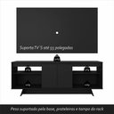 Ver mais imagens de Rack com Painel Tulum 1,60m 55 Polegadas Preto - Móveis Arapongas Preto Fosco