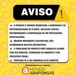 Rack com Painel Tulum 1,60m 55 Polegadas Preto - Móveis Arapongas Preto Fosco - 4