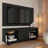 Rack com Painel Tulum 1,60m 55 Polegadas Preto - Móveis Arapongas Preto Fosco - 1
