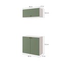 Ver imagem 5 de Conjunto para Banheiro com Basculante Kappesberg Celeste 2 Peças Branco/verde 80cm