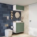 Ver imagem 2 de Conjunto para Banheiro com Basculante Kappesberg Celeste 2 Peças Branco/verde 80cm