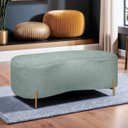 Ver imagem 2 de Puff Recamier Orgânico Maitê 1mt Quarto Loja Bouclê Verde Menta