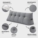 Ver mais imagens de Almofada Encosto Triangular Cama Leitura Cabeceira Suede