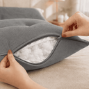 Ver imagem 4 de Almofada Encosto Triangular Cama Leitura Cabeceira Suede