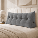 Ver imagem 3 de Almofada Encosto Triangular Cama Leitura Cabeceira Suede