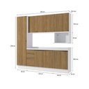 Ver imagem 3 de Armário de Cozinha Compacta Nicho Micro-ondas 100% Mdf 230cm Branco/nogueira Celeste Kappesberg