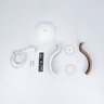 Pendente Luminária Desmontada Nacar Madeira Mdf 3 Unidades Cor:branco - 7
