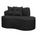 Ver imagem 7 de Poltrona Namoradeira Orgânica Plaza 1,80m Redondo Bouclê Preto Sofa Store