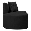Ver imagem 4 de Poltrona Namoradeira Orgânica Plaza 1,80m Redondo Bouclê Preto Sofa Store