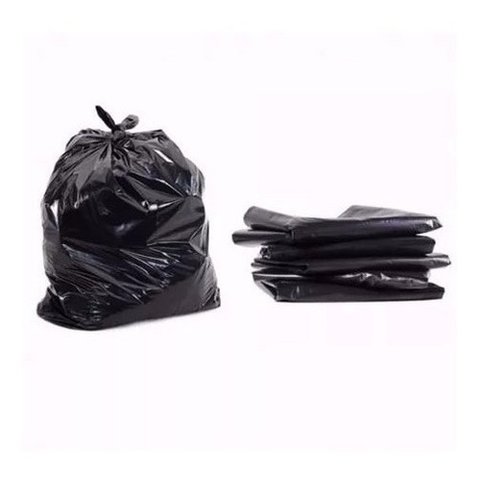 Saco de Lixo Reforçado Preto 50 Litros C/ 100 Unidades