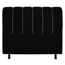 Ver imagem 2 de Cabeceira Cama Box King Berlim 195 Cm Sintético Preto - MV Estofados Shop