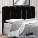 Ver imagem 1 de Cabeceira Cama Box King Berlim 195 Cm Sintético Preto - MV Estofados Shop