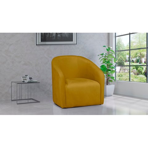 Kit 2 Poltronas Decorativa Lara Veludo Mostarda - Lm Decor
