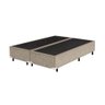 Base Cama Box Bipartido Casal Suede Bege 40x138x188 - 1