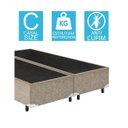 Ver imagem 2 de Base Cama Box Bipartido Casal Suede Bege 40x138x188