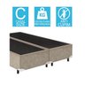 Base Cama Box Bipartido Casal Suede Bege 40x138x188 - 2