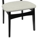 Ver mais imagens de Kit 2 Cadeiras Organik Encosto Anatômico com Telinha - Preto - Assento Estof. Linho Bege Mescla Imp.