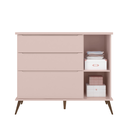 Ver imagem 3 de Conjunto Infantil Comoda e Guarda Roupa Mdf Rosê