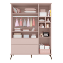 Ver imagem 5 de Conjunto Infantil Comoda e Guarda Roupa Mdf Rosê