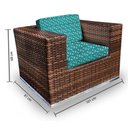 Ver imagem 3 de Conjunto Bora Bora - 1 Sofá 2 Lugares + 2 Poltronas + 1 Mesa de Centro - Maiorca
