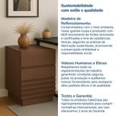Ver mais imagens de Gaveteiro Ripado com 2 Gavetas Samambaia CabeCasa MadeiraOriginals Marrom/Freijó