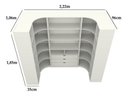 Ver imagem 3 de Kit Closet Armário Colmeia Cabideiro M72 (expositor,roupa) Vetorial Móveis Branco