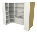 Ver imagem 6 de Kit Closet Armário Colmeia Cabideiro M72 (expositor,roupa) Vetorial Móveis Branco