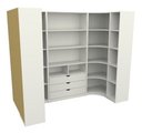 Ver imagem 5 de Kit Closet Armário Colmeia Cabideiro M72 (expositor,roupa) Vetorial Móveis Branco