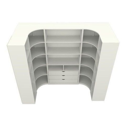 Kit Closet Armário Colmeia Cabideiro M72 (expositor,roupa) Vetorial Móveis Branco