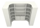 Ver imagem 1 de Kit Closet Armário Colmeia Cabideiro M72 (expositor,roupa) Vetorial Móveis Branco