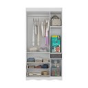 Ver imagem 5 de Guarda-roupa Infantil 92cm com Vidro 3 Portas e 2 Gavetas Serena Multimóveis Mp4431 Branco
