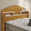 Ver imagem 1 de Cabeceira Box Casal Evelyn 140cm com Nicho e Prateleiras Organizador para Quarto:Naturale/Off White