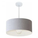Ver imagem 4 de Lustre Pendente Cilíndrico Md-4052 Cúpula em Tecido 50x21cm Rustico Cinza - Bivolt