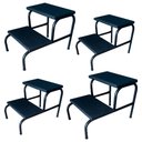 Ver imagem 1 de Kit 4 Escadas Multiuso 2 Degraus Piso Em MDF Com Antiderrapante Preta Medcombo Escadinha Multiuso 2 