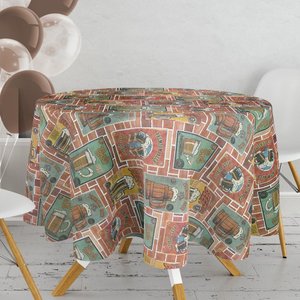 4 Toalha Mesa Festa TNT Boteco Cerveja Beer Retro Redonda