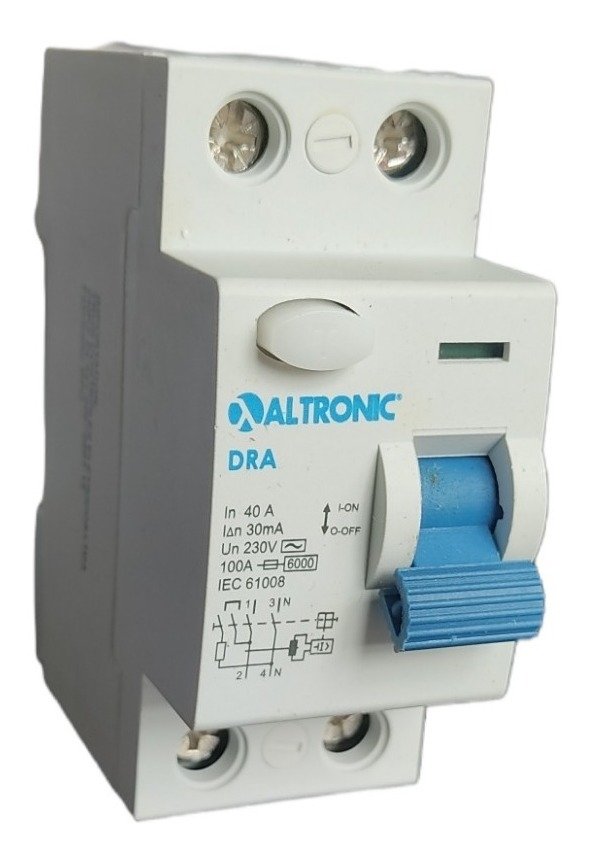 Disjuntor Residual Dr - 2p - 40a - 30ma - 6ka Altronic Dr - 2p - 40a - 30ma - 6ka Idr Proteção Dispo - 3