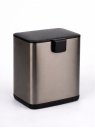Ver imagem 3 de Lixeira Inox 6L Grafite Lixo Pedal Compacta Premium Luxo