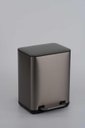 Ver imagem 5 de Lixeira Inox 6L Grafite Lixo Pedal Compacta Premium Luxo