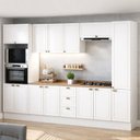 Ver imagem 1 de Cozinha Completa Modulada 6 Peças Provençal/Americano Branco/Ébano
