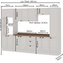 Ver imagem 3 de Cozinha Completa Modulada 6 Peças Provençal/Americano Branco/Ébano