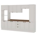 Ver imagem 2 de Cozinha Completa Modulada 6 Peças Provençal/Americano Branco/Ébano