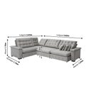 Ver imagem 4 de Sofá Manchester 2.63mx3.83m de Canto, Retrátil e Reclinável - Avelã