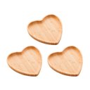 Ver imagem 1 de Jogo de Travessas de Bambu Petisqueira Coração Heart 12x12cm 3 Peças - Lyor