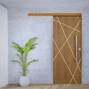 Ver imagem 2 de Porta Correr Agatha Trilho Embutir Pux. Tubolar Cromado 82 X 2.10 Lado Esquerdo – Hale