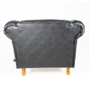 Ver imagem 1 de Poltrona Chesterfield Capitone Couro Eco Preto Decorativa / Sala, Tv, Estar, Recepção