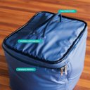 Ver imagem 5 de Bolsa Frasqueira Térmica 15 Litros Impermeável: Azul Marinho