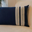 Ver imagem 6 de Capa de Almofada Atelier Renda Retangular Azul Marinho 50x30