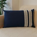 Ver imagem 1 de Capa de Almofada Atelier Renda Retangular Azul Marinho 50x30