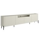 Ver imagem 1 de Rack para Sala de Estar Tv 85 Pol 4 Portas Pés Industrial Preto Alef I03 Luna - Lyam Decor