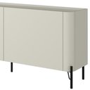 Ver imagem 7 de Rack para Sala de Estar Tv 85 Pol 4 Portas Pés Industrial Preto Alef I03 Luna - Lyam Decor